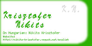 krisztofer nikits business card